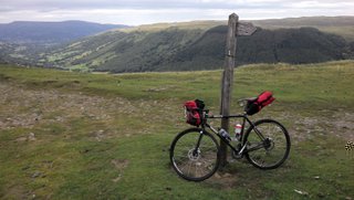 Above Dyffryn Crawnon with Pen-y-fan in the distance